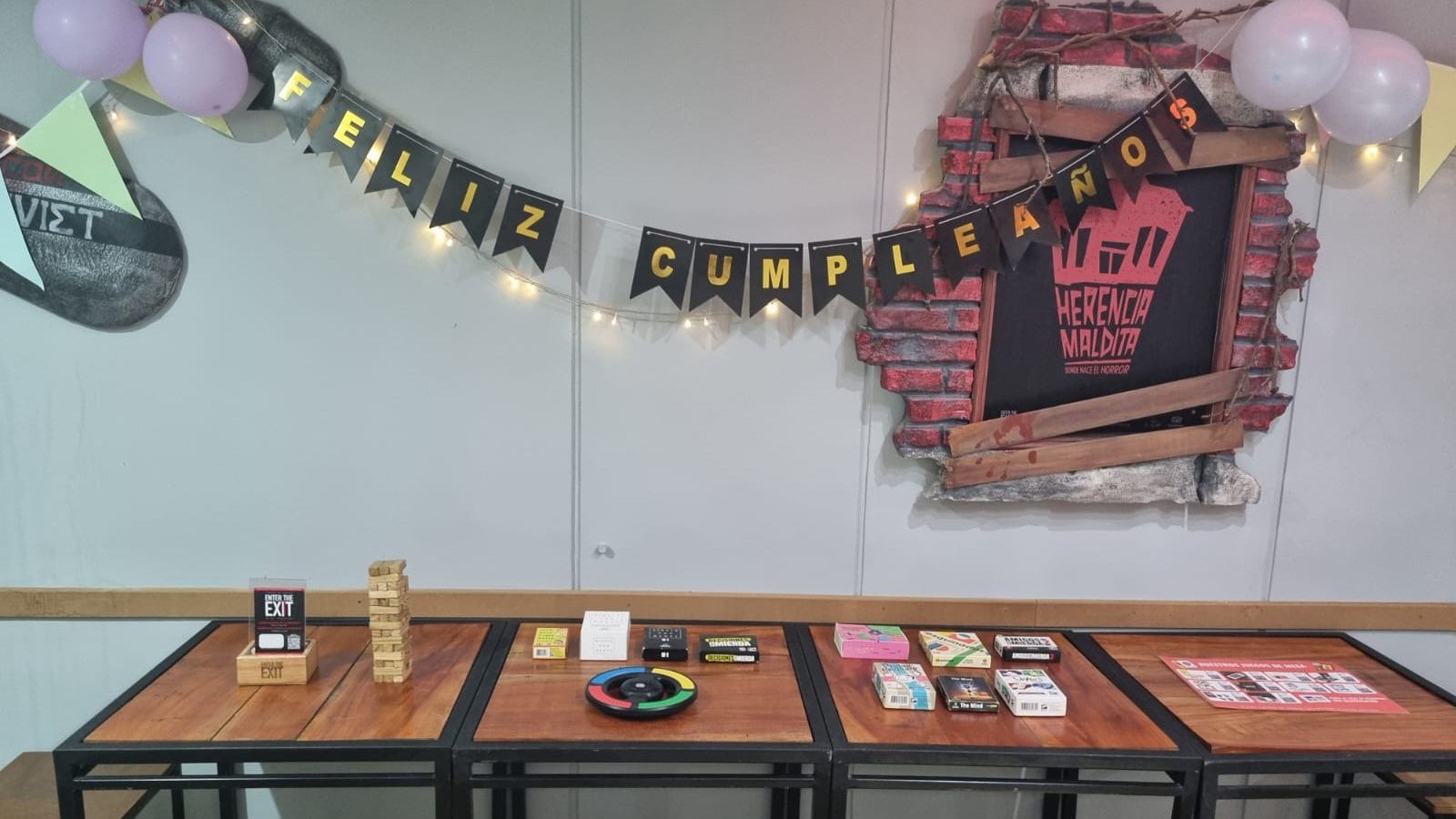Salón decorado para un cumpleaños