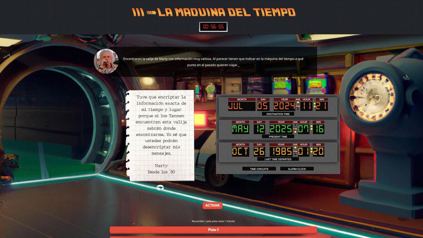 Juego online La Máquina del Tiempo